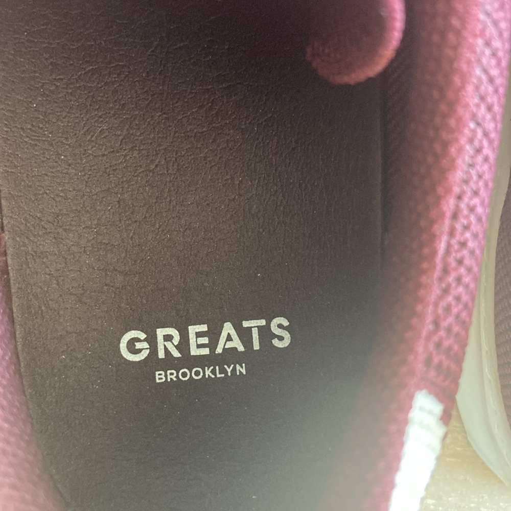 Greats Brooklyn Men’s Burgundy sneakers size 7 - Picture 6 of 11